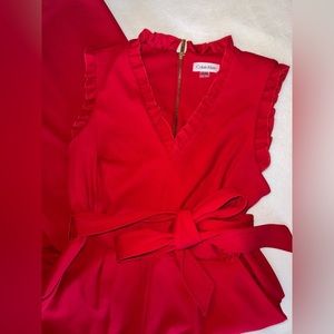 Calvin Klein Red Jumpsuit
